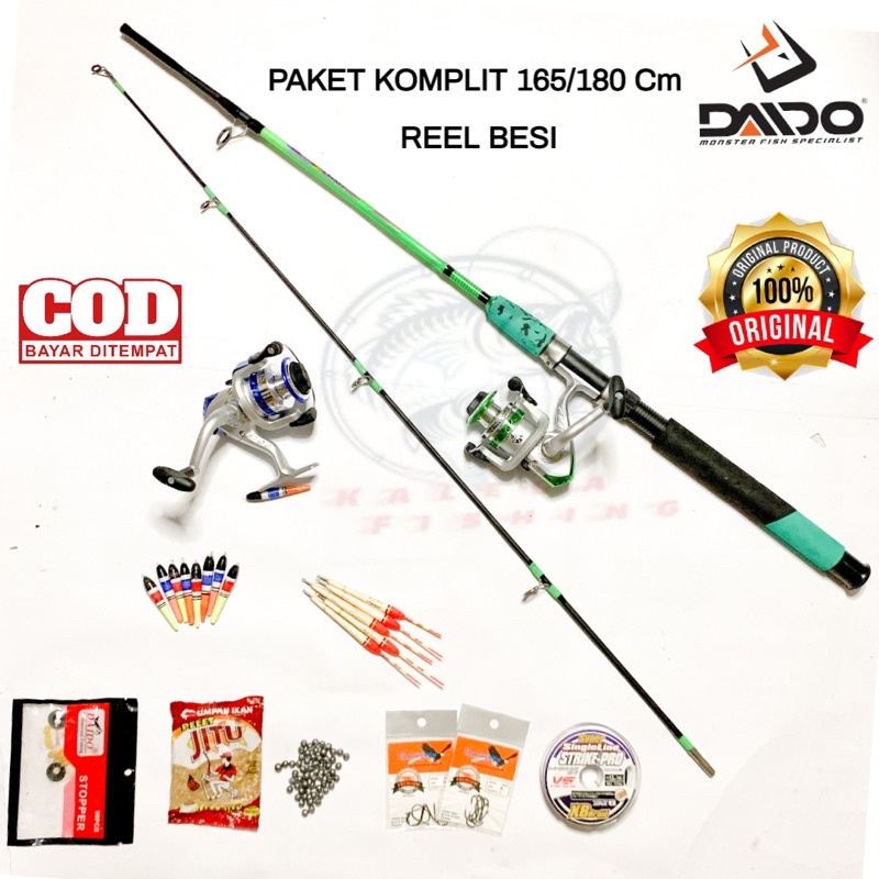 { SET KOMPLIT } Alat Pancing    Laut Joran DAIDO MANTA 1.65/1.80M/16KG