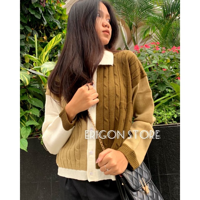 TWO TONE CARDI CABLE