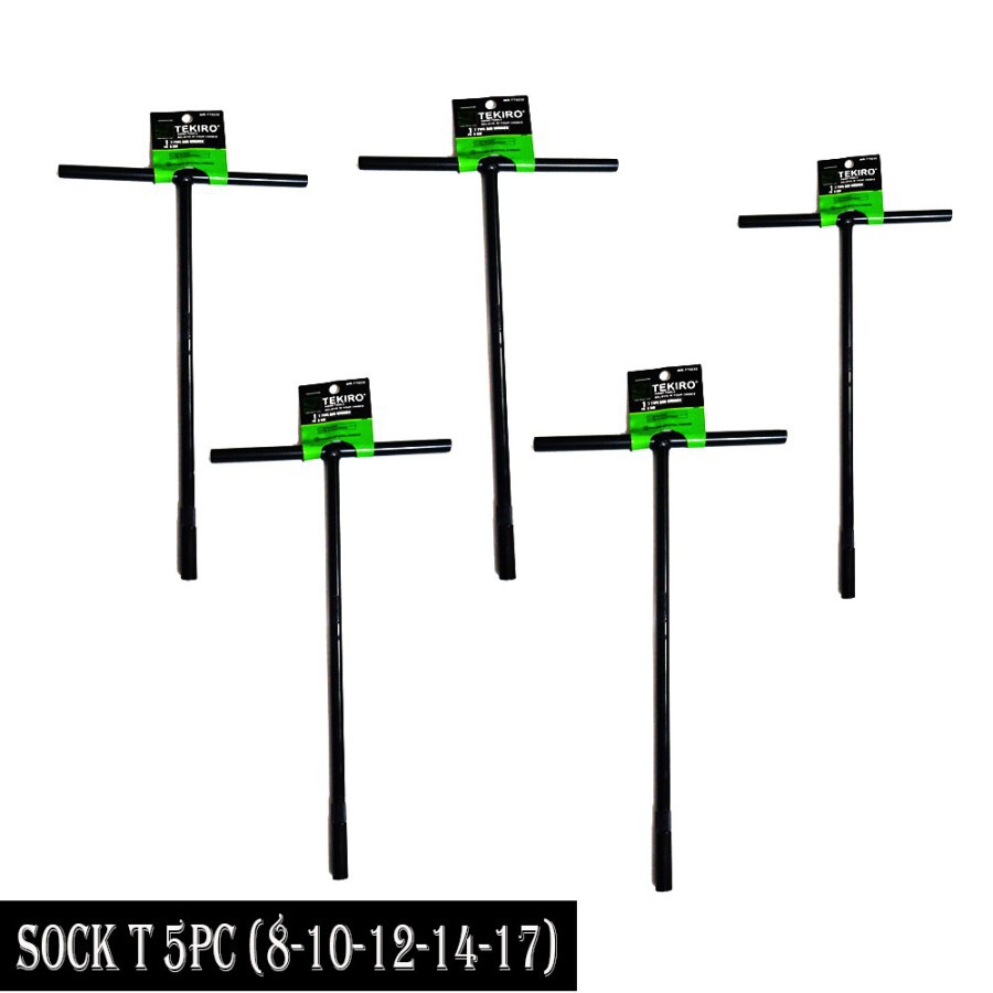 TEKIRO Kunci Sock T Set 5Pcs (8-10-12-14-17) TEKIRO KUNCI SOCK T ASLI ORI