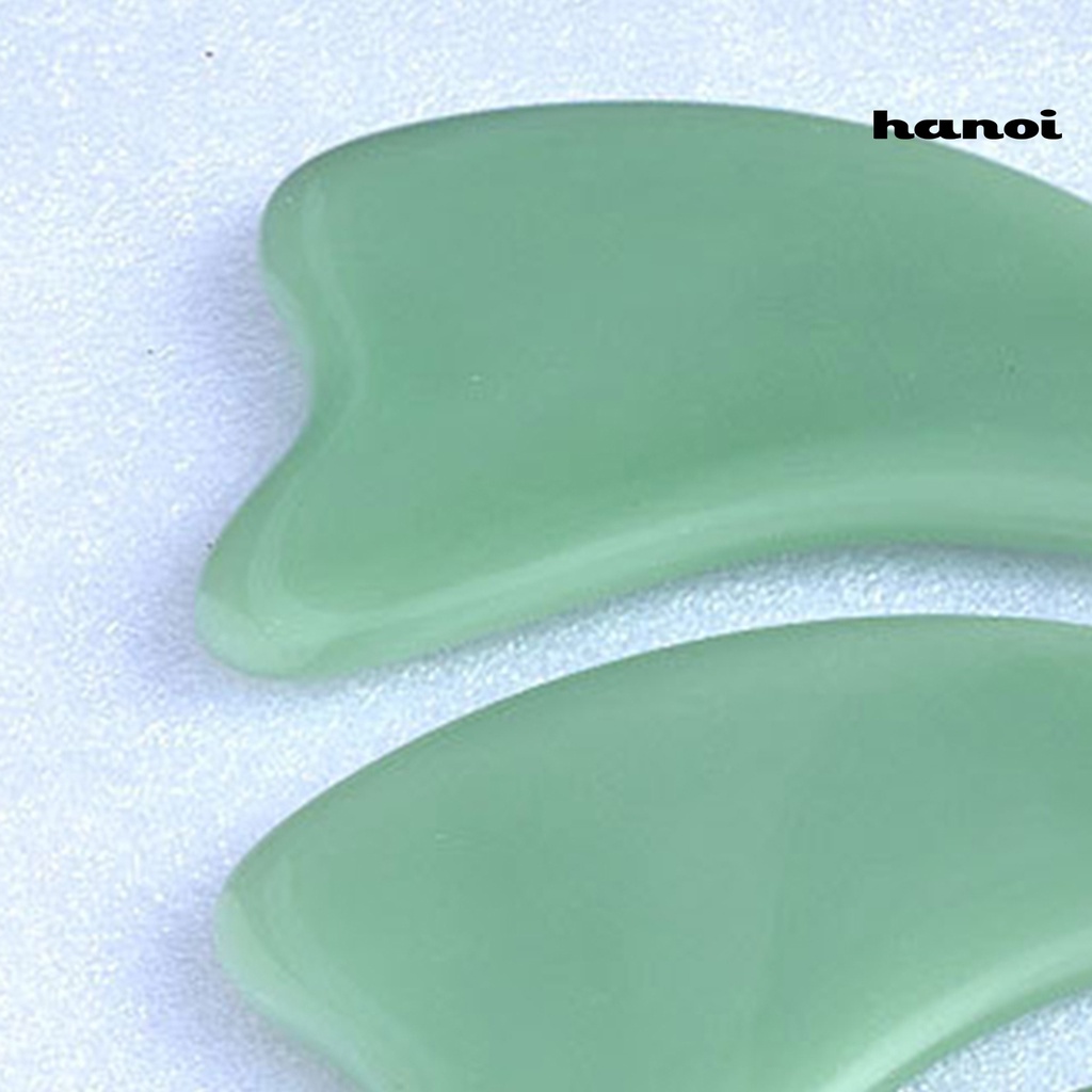 HQTM_Guasha Stone Heart-Shaped Prevent Wrinkle Green Relax Muscle Guasha Scraper Stone for Unisex