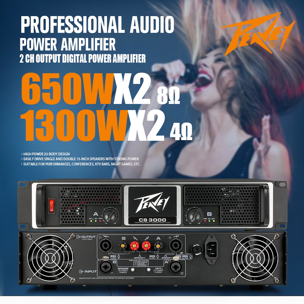 NEW BAXS CS3000 Audio Amplifier Two Channels 8 Ohm 650 Watt H Category Professional Stage Performance KTV Amplifier COD