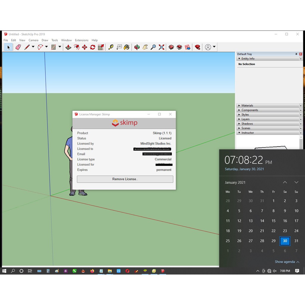 Skimp plugins untuk Sketchup 2019