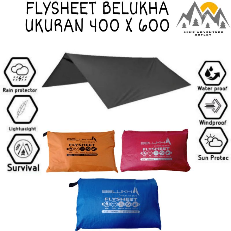 Flysheet 4x6 Alas Penutup Tenda Camping Outdoor