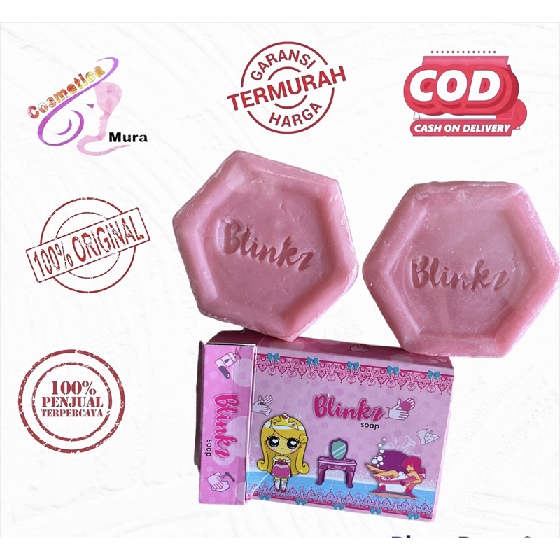 BPOM -- blinkz soap -- sabun batang pemutih badan blink soap - katya skin salmon dna soap - salmond dna soap katya skin