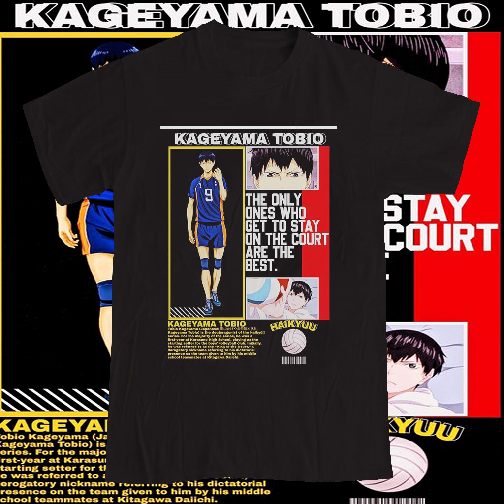 KAOS ANIME KAGEYAMA TOBIO BEST SELLER VINTAGE T-SHIRT ATASAN KAOS WANITA KAOS PRIA