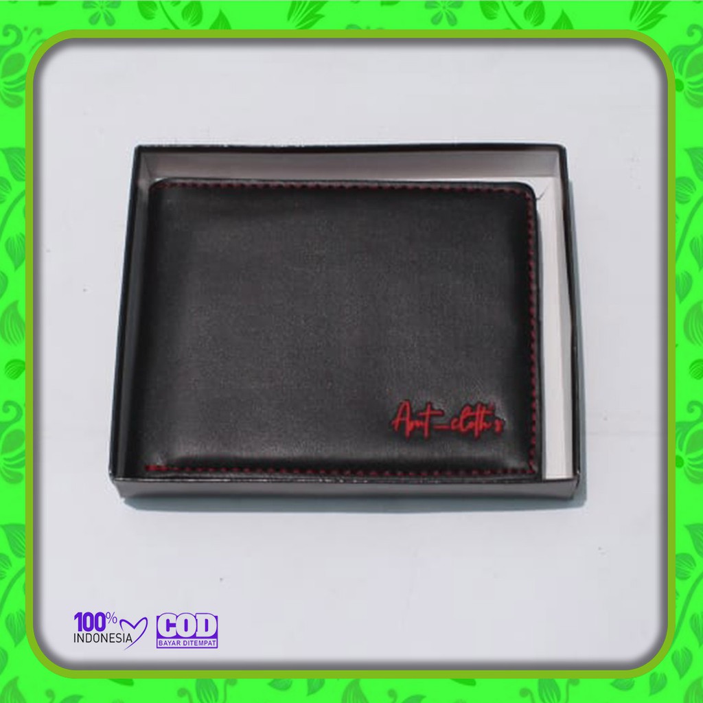 dompet pria simple polos - Kulit Sunitetis -   Dompet Lipat Polos Original + BOX