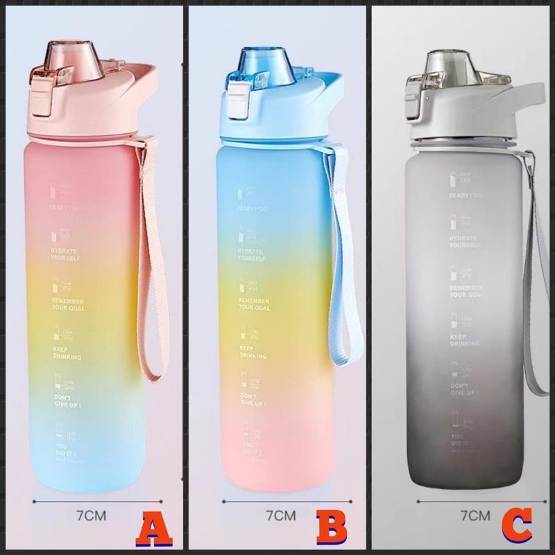 Botol Minum 1 liter | Botol Motivasi 1 liter | Botol Gradasi 1  mliter | Botol Viral | Botol Nagita 