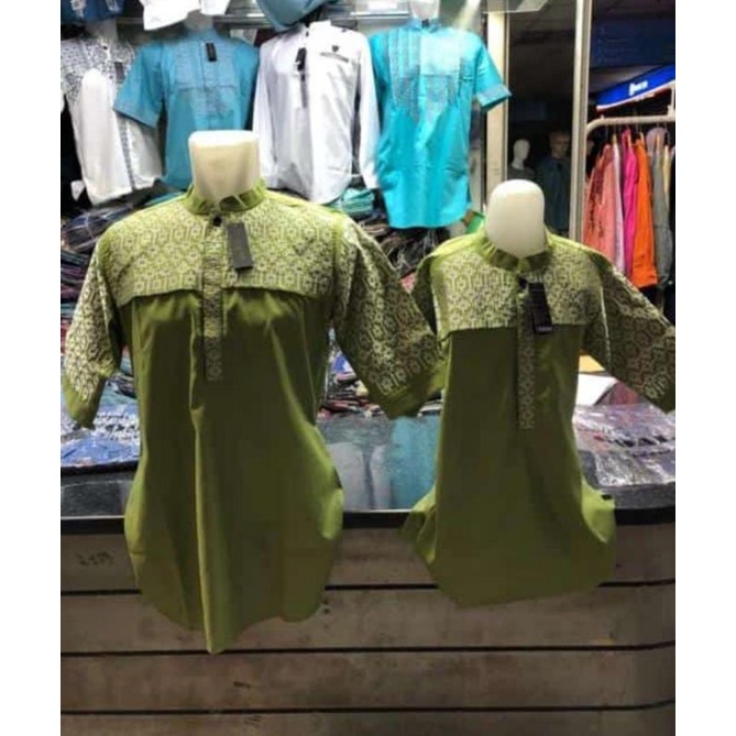 SALE KHUSUS AKHIR PUASA KOKO AYAH ANAK HIJAU LEMON