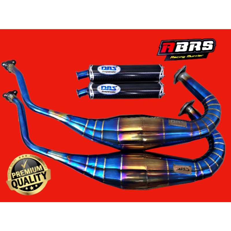KNALPOT NINJA R-RR-SS DBS BLUE GOLD COBRA FULL STENLIS.