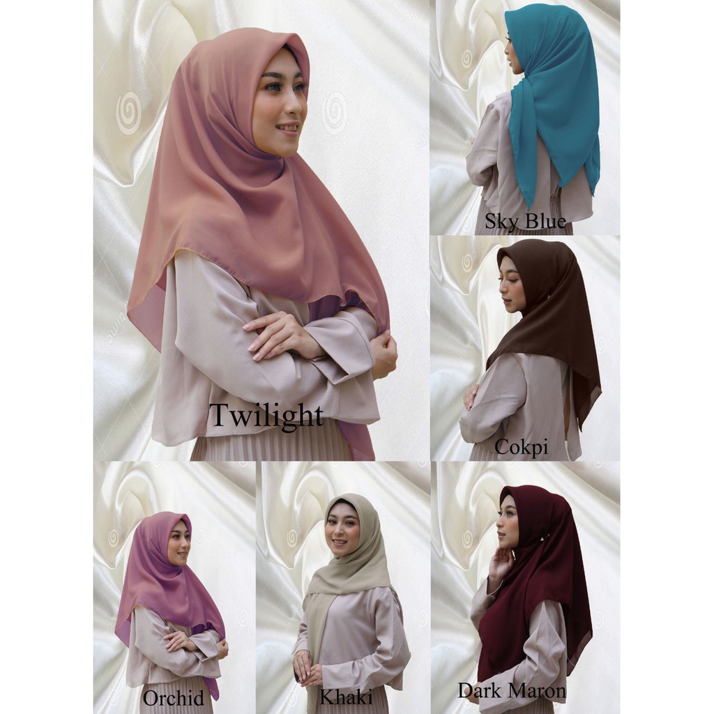 Jilbab Bella Square Polycotton Part 1 Hijab Segi Empat Shopee Indonesia