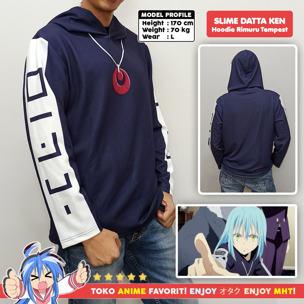 Jaket Hoodie Anime Tensei Shittara SLIME Rimuru Tempest FULL PRINT