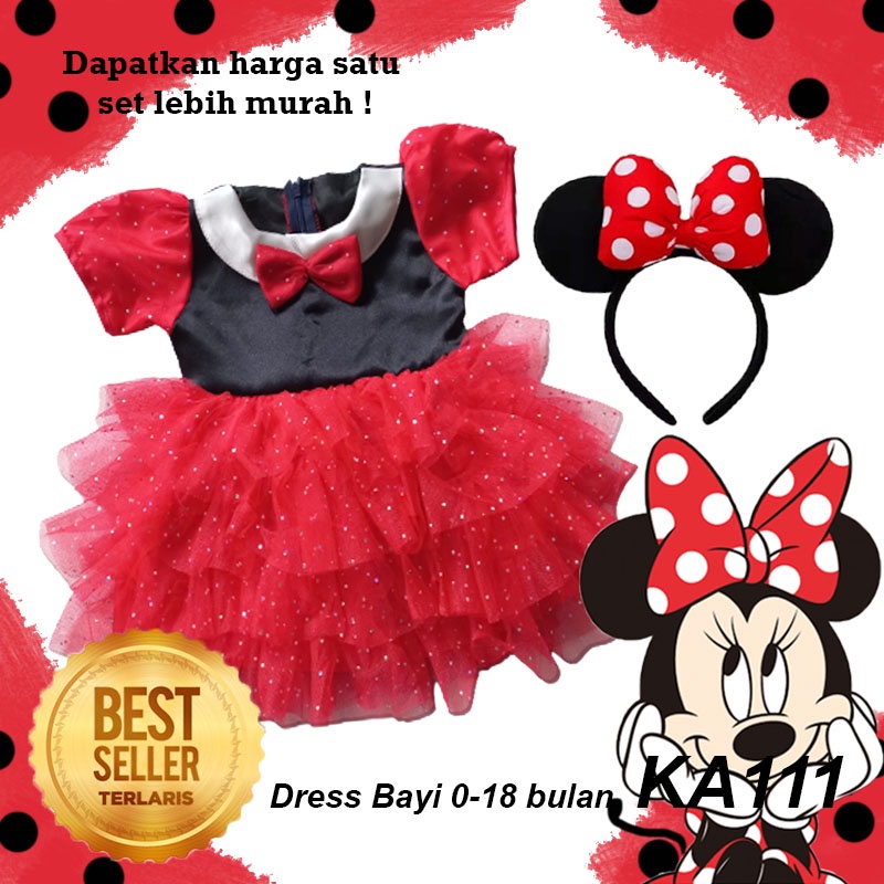 Baju Bayi IMLEK Perempuan 0 - 18 Bulan Gaun Bayi Dress Bayi  Baju Pesta Murah Promo