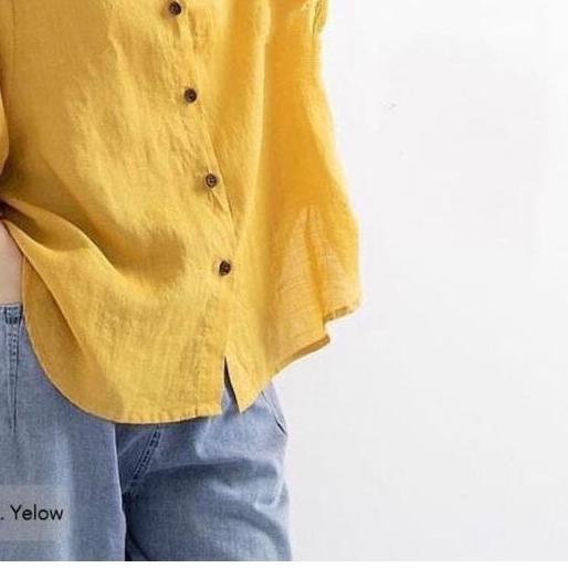Baju blouse wanita bahan katun linen premium