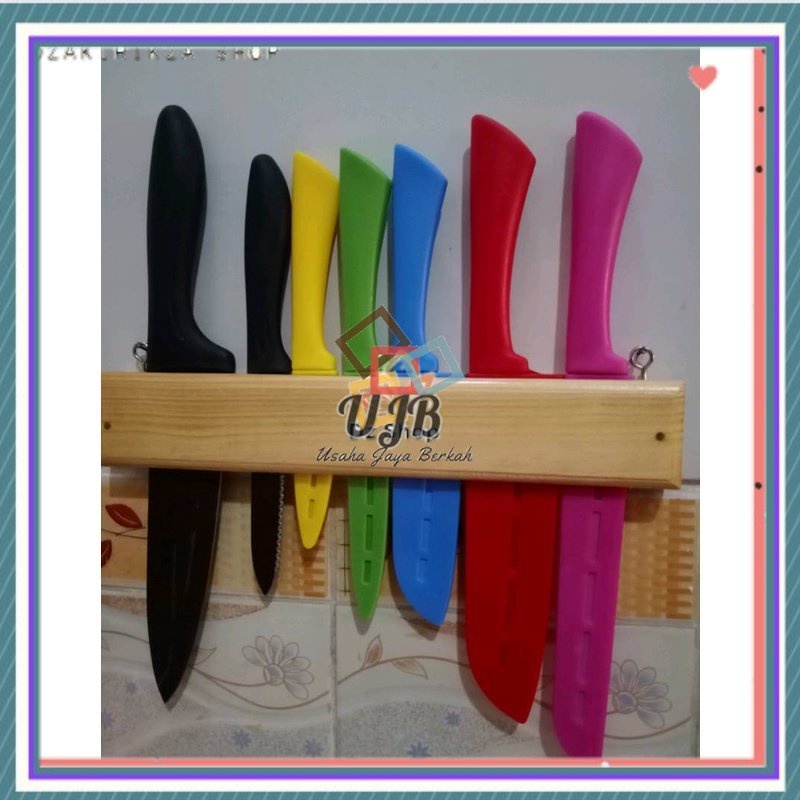 Rak kayu tempat pisau gantung Rak pisau dinding serbaguna