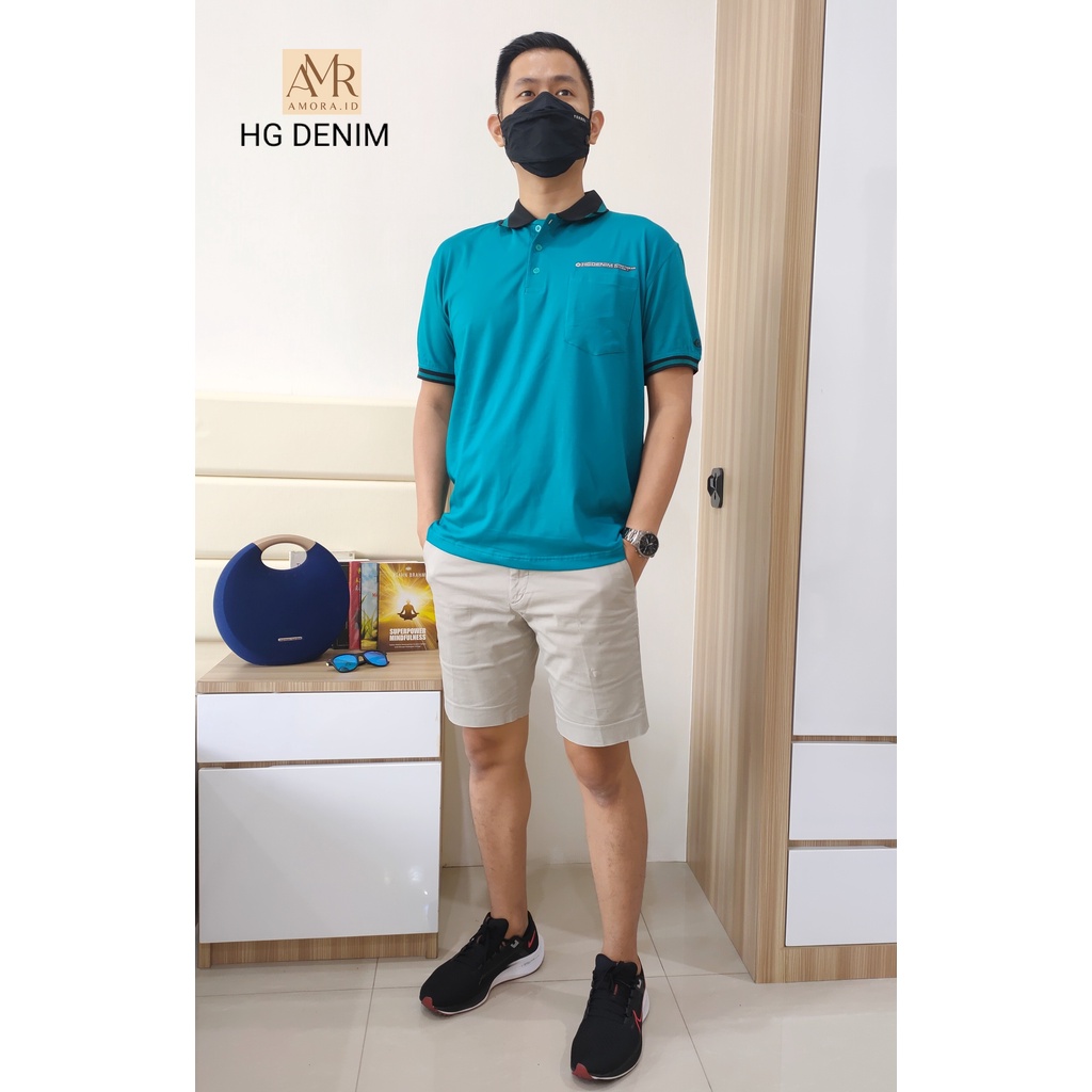 HG DENIM KRAH XXXL COTTON COMBED PRIA KAOS POLO