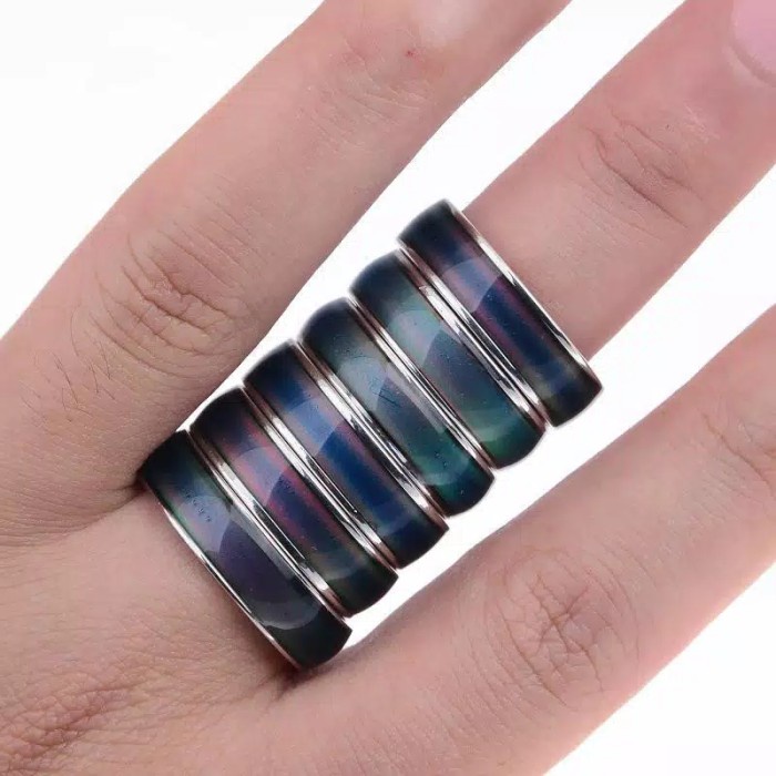 cincin suhu galaxy premium berubah warna mood ring thermal titanium model lux Premium EKSLUSIF