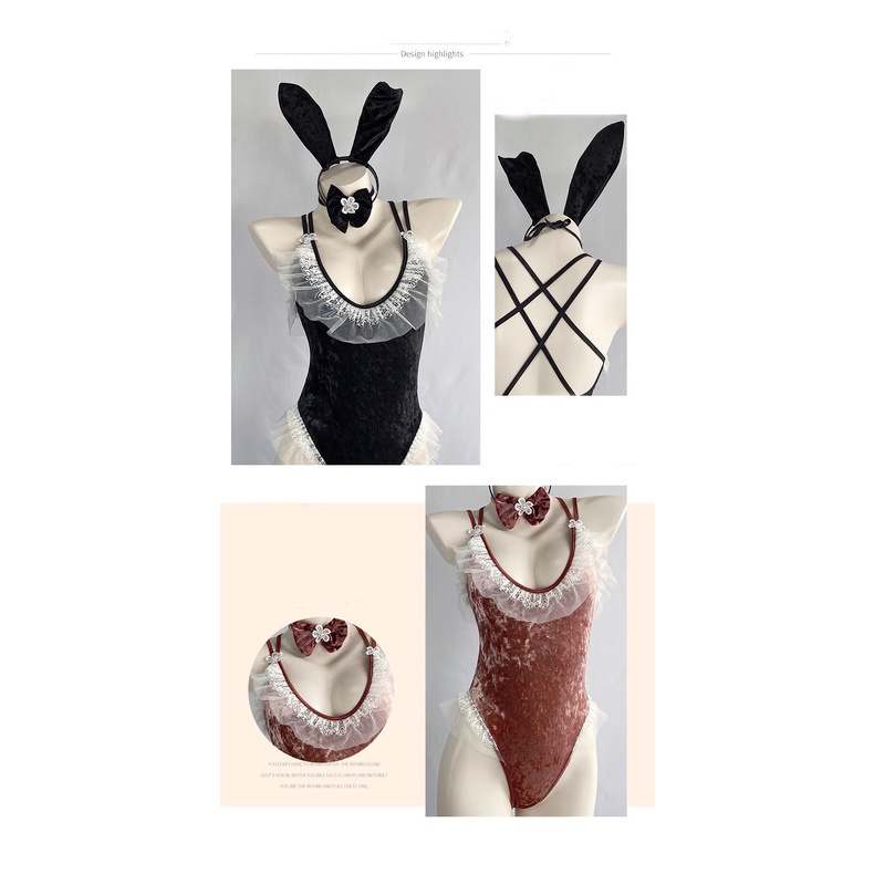 (COD)Lingerie Seksi Wanita kelinci Cosplay one-piece suit Nakal Cosplay Anime Lucu Boneka Teddy A508