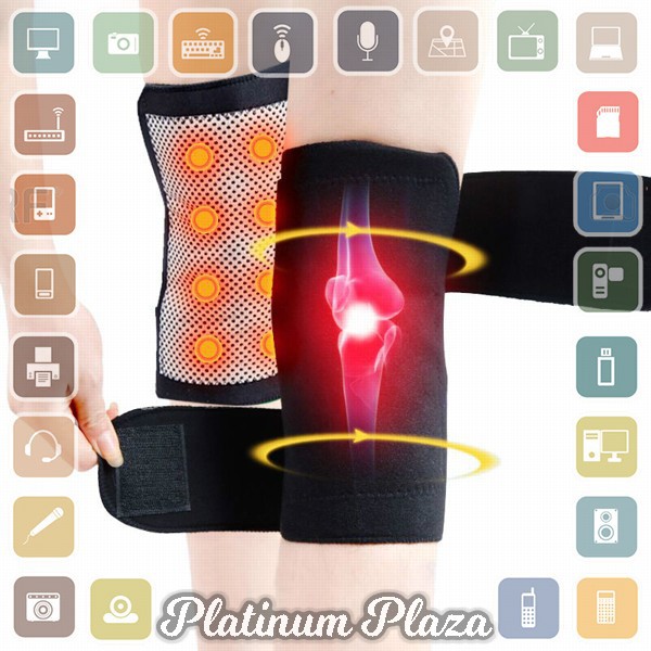 Pelindung Lutut Terapi Magnetik Knee Pad Size 86cm - A-7720 - Black`HW1YT1-