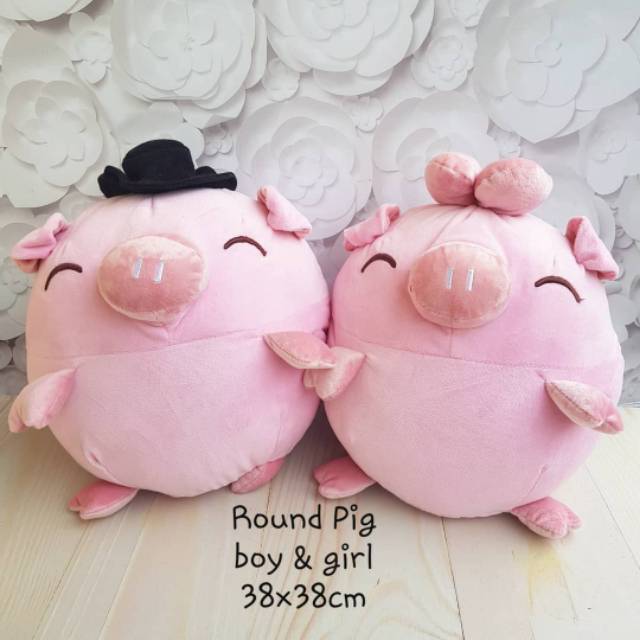 Boneka round pig ball couple boy &amp; girl babi