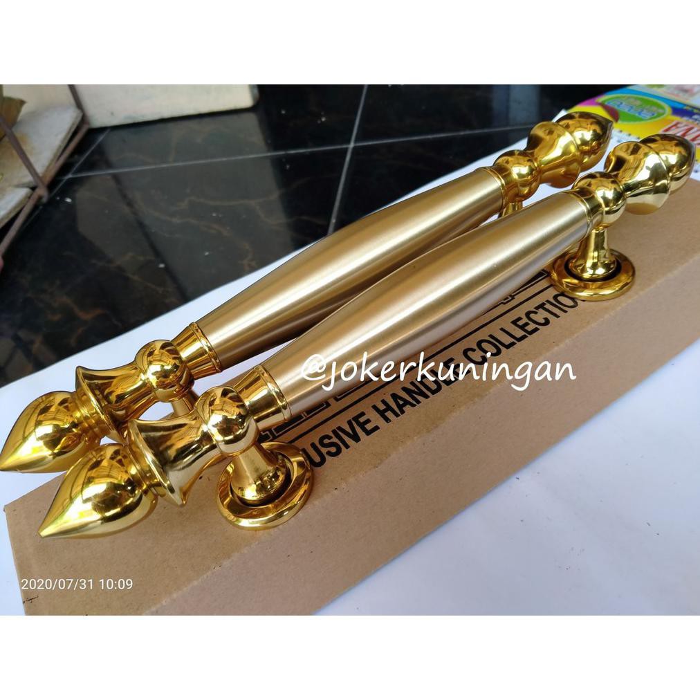 Handle pintu rumah / Handle pintu kuningan motif sawo GOLD Terbaik