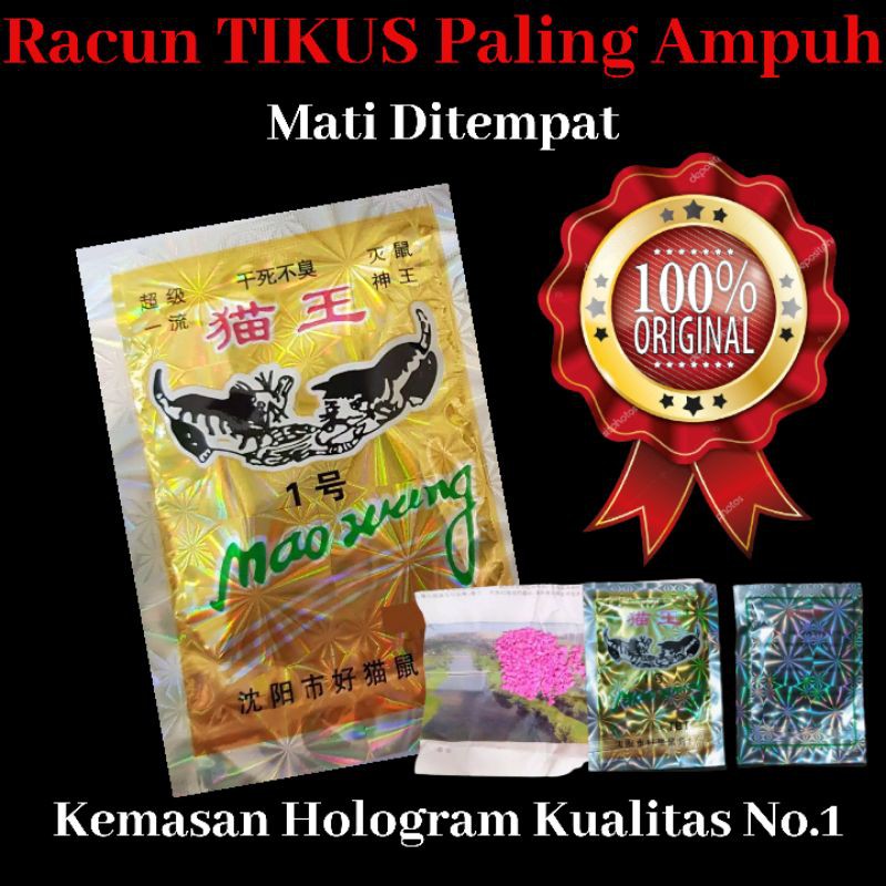 10 Bungkus Racun Tikus Ampuh Kemasan Hologram Kualitas No 1