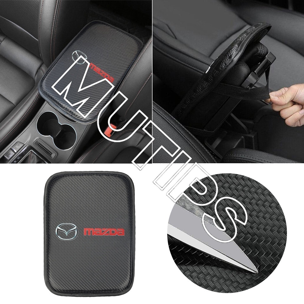 Bantalan Sandaran Tangan Mobil Bahan carbon fiber Untuk Mazda 2 3 CX5 CX30 CX8 CX3 Mazda2 6 5 bl gh gp