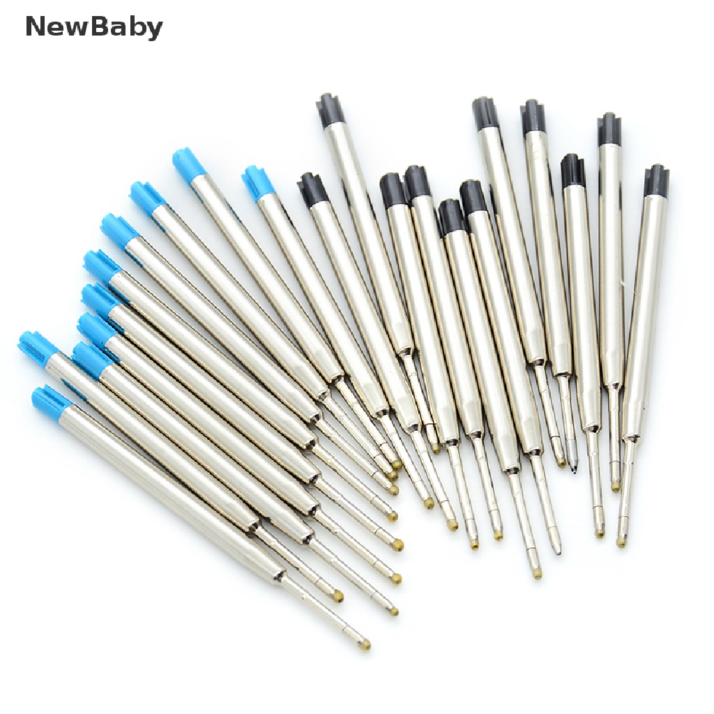 Newbaby 10pcs Refill Pulpen Tinta Biru 1.0mm Gaya parker