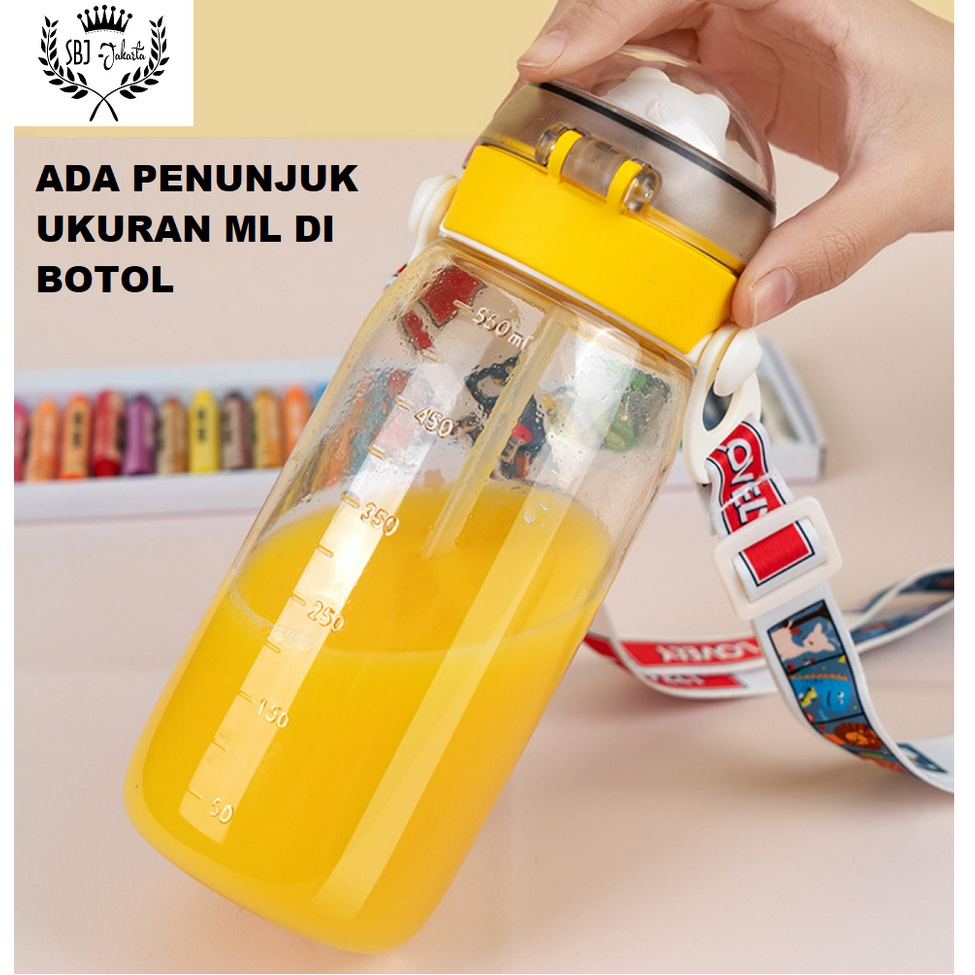 Botol Minum Anak Tritan BPA Free DREAM - 550 ml Dengan Sedotan dan Tali panjang