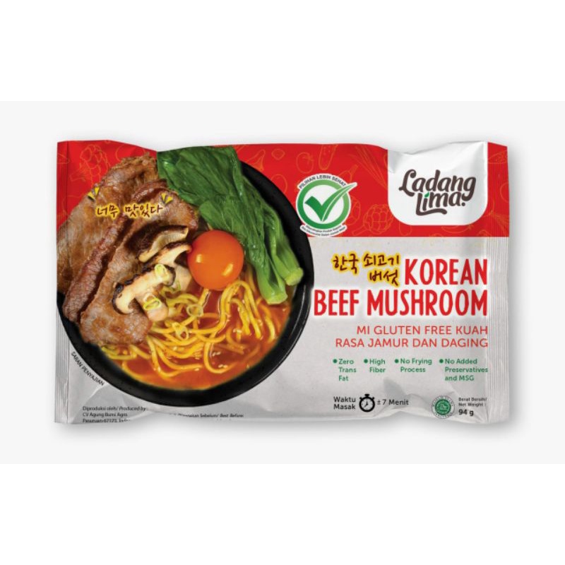 Ladang lima Mie korea 94gr free gluten