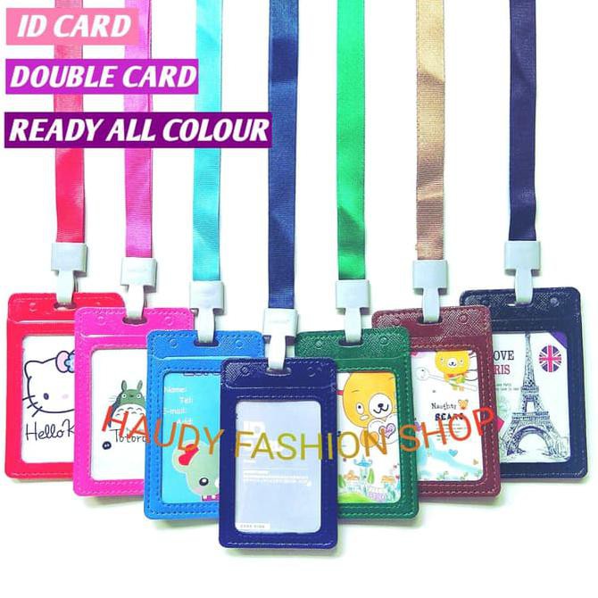 

HOT SALE NAME TAG KULIT PU / GANTUNGAN ID CARD / ID CARD HOLDER KULIT SINTETIS - Hijau Tua Terjamin