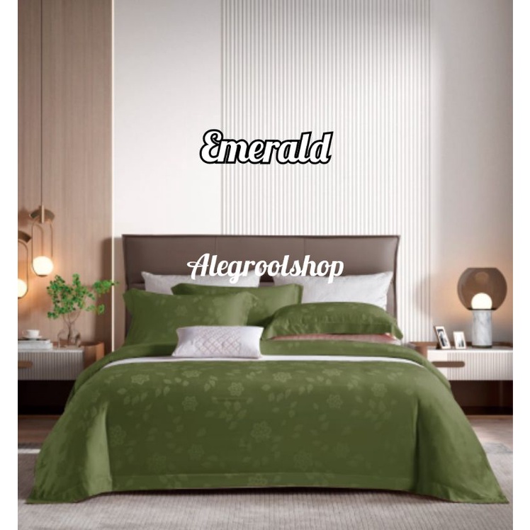 full set bedcover sprei serat bambu sutra original 80s