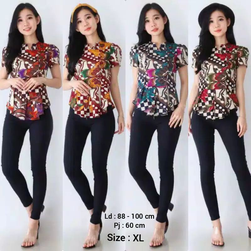 BATIK WANITA - ATASAN BATIK WANITA A053-318 SIZE XL - BAHAN BISA MELAR