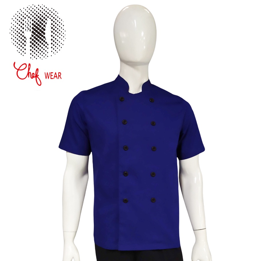 Chef Wear Baju Koki SS Pls Biru