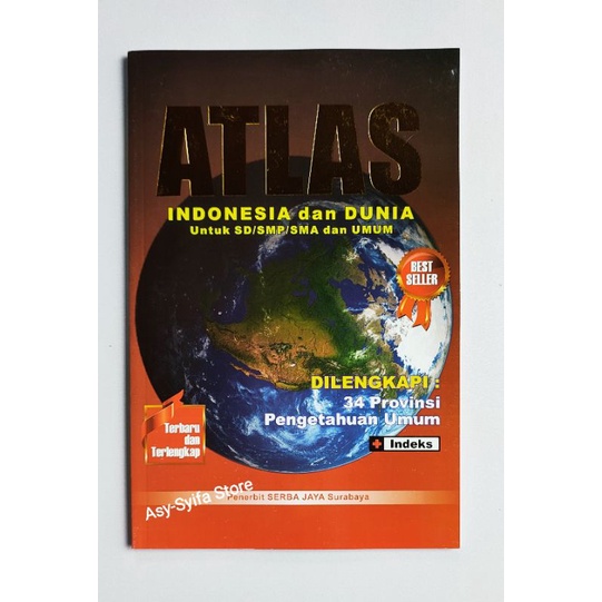 (EDISI TERBARU) ATLAS LENGKAP DUNIA / BUKU ATLAS LENGKAP INDONESIA DAN DUNIA EDISI 34 PROVINSI