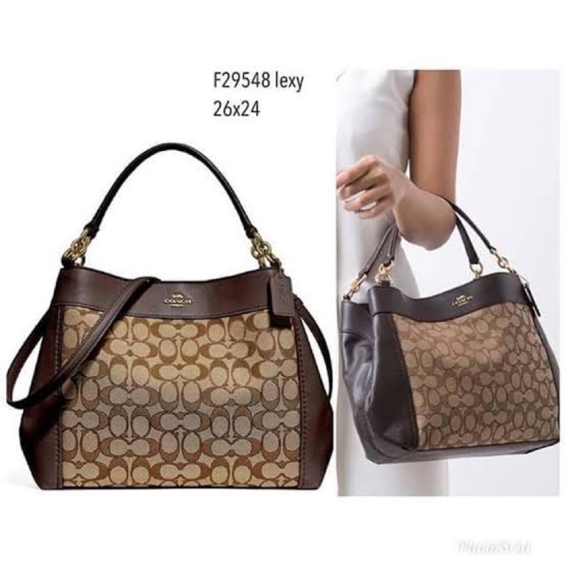 coach lexy signature shoulder bag