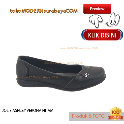 JOLIE ASHLEY VERONA HITAM sepatu wanita sepatu pantofel