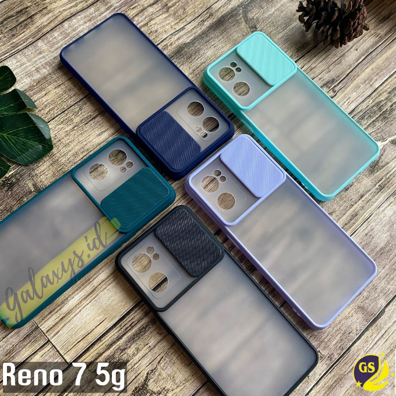 OPPO A78 A36 / A76 / A96 2022 / OPPO A55 4G Reno 7 5G / Reno 7 4G / Reno 7Z 7 Z / RENO 8 4G / RENO 8Z 5G Slide Case Protection Camera Matte Candy Kamera Sliding Casing Pelindung Kamera Sleding Slim Fuze Macaron