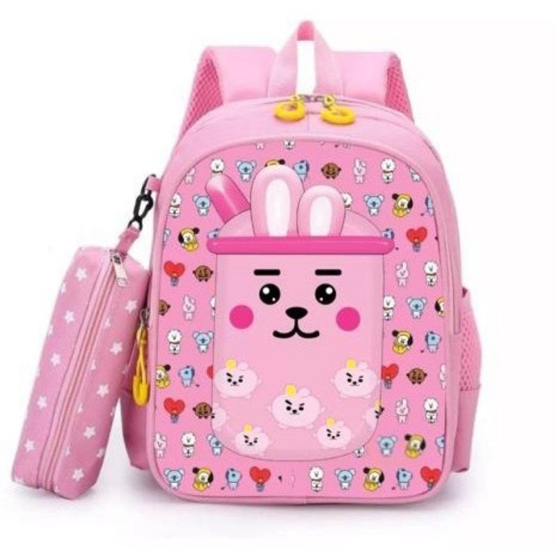 Tas Ransel BOBA //Ransel anak Sekolah TK-SD //Free Tempat Pensil