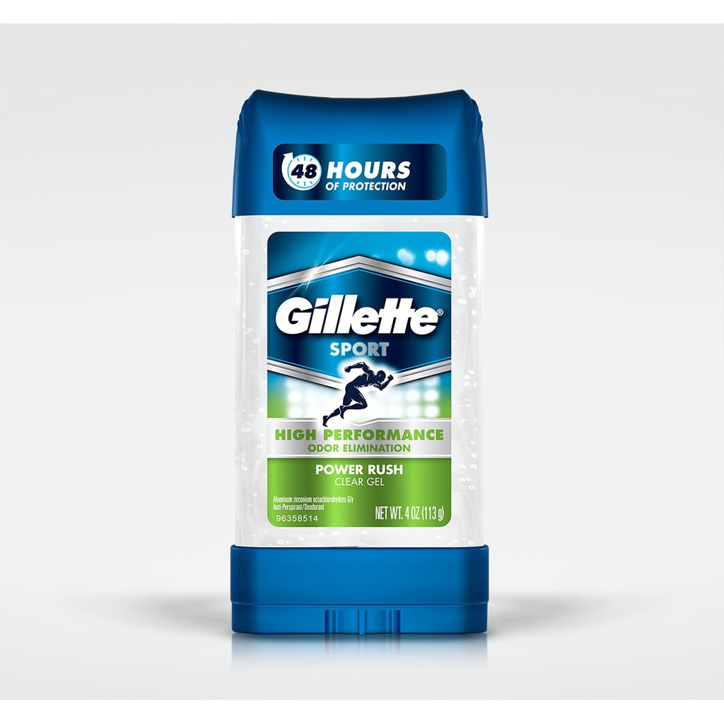 GILLETTE CLEAR GEL POWER RUSH ANTIPERSPIRANT/DEODORANT