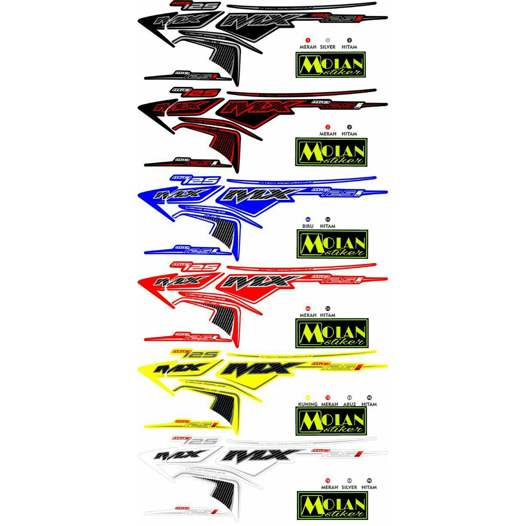 Sticker / Striping Variasi Thailand / Thailook Xeon Rc (MIO 125 MX) f1141