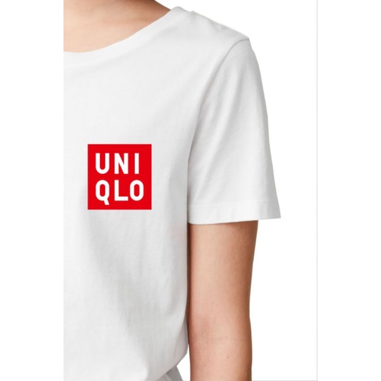 COD Kaos Katun Uniqlo Premium Kaos Distro Cotton Combed 24S-Putih