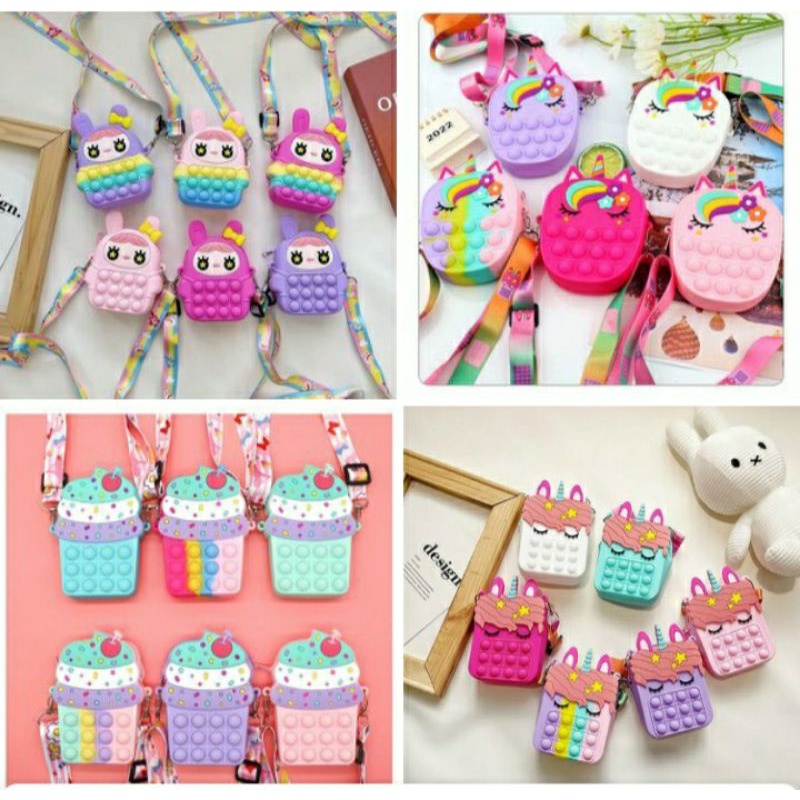 Tas Pop It Slempang Fashion Anak
