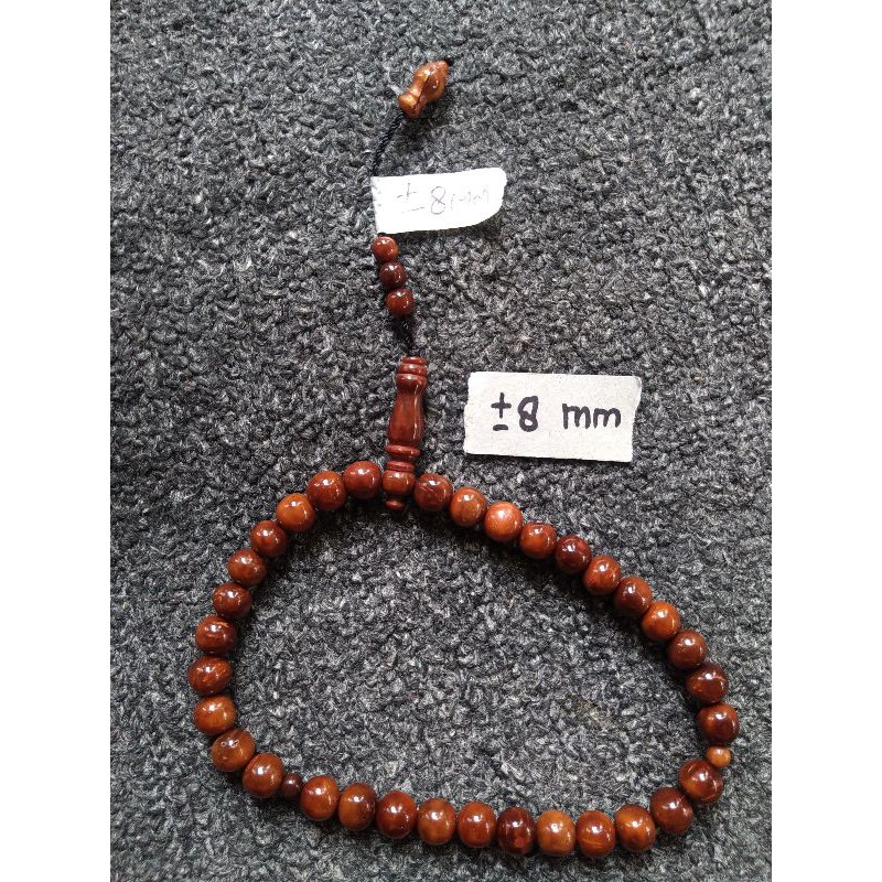 tasbih kokka bulat ± 8 mm ( 8mm ) 33 butir