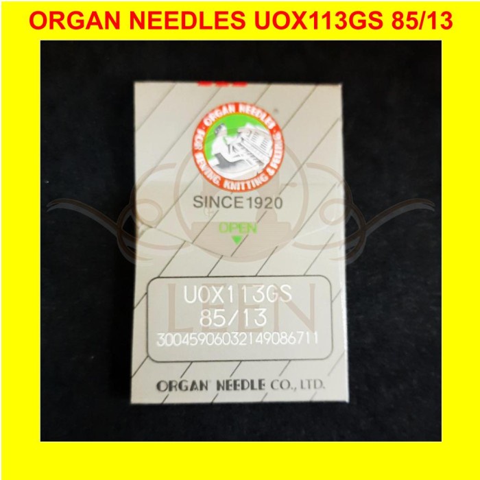 Jarum ORGAN UOx113 13 Mesin Jahit Karet Kansai UOx113GS Ori Japan LEEN