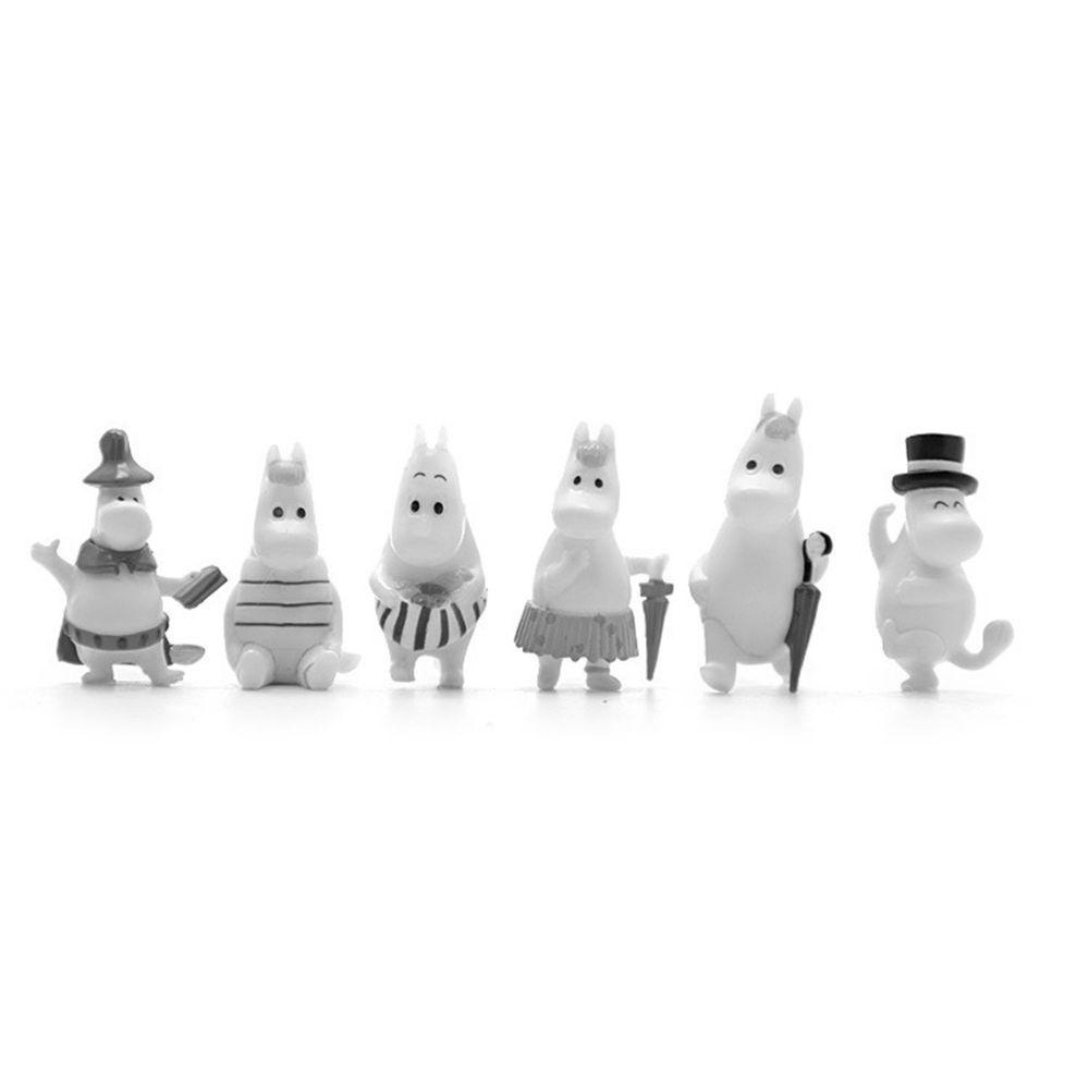 QUINTON Hippos Family Figure 12Pcs/ Banyak Dekorasi Rumah Hadiah Natal Figure Model Decoration Boneka Figure Anime Kartun Hewan