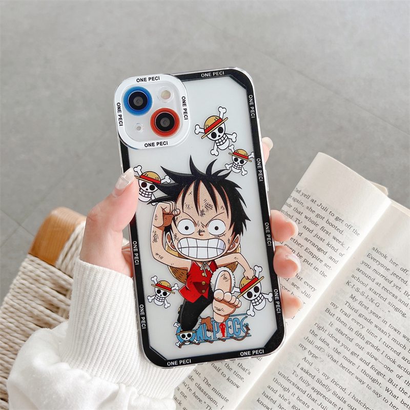 Funny Luffy Soft Case Samsung Note 20 Ultra A13 A10S A03 Core M52 A73 S21 S20 FE J5 J7 Prime J4 Plus A32 Redmi Note 10 Pro 10C Poco X3 NFC Pro VIVO V23 Pro OPPO A96 Reno 7Z Cover