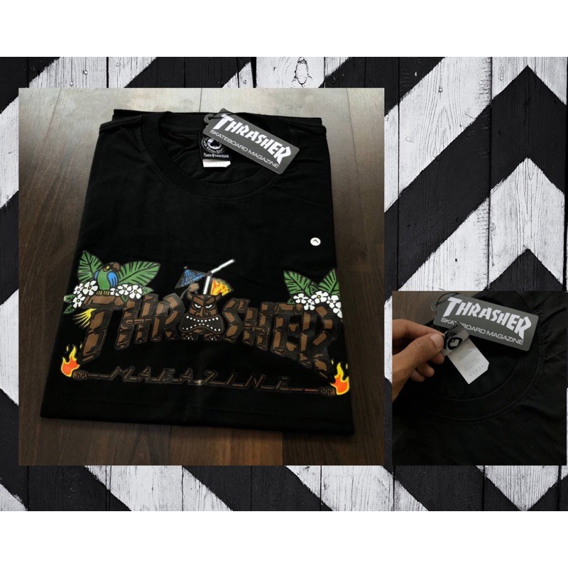 BAJU | KAOS THRASHER TIKI - SAND | BISA COD BAYAR DI TEMPAT