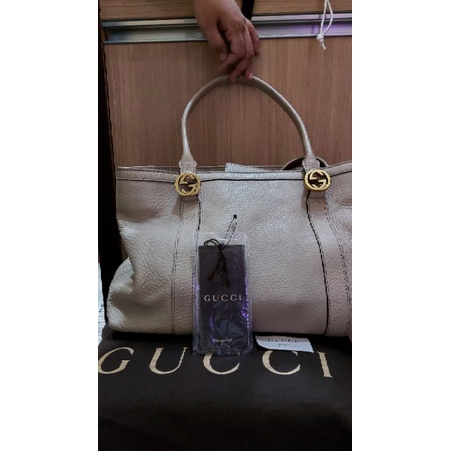 PRELOVED_ORIGINAL Gucci Tote Bag Ivory_Jual rugi tas Gucci authentic