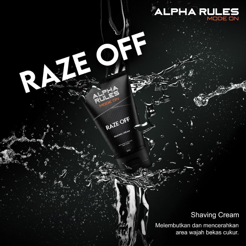 ALPHA RULES RAZE OFF SHAVING CREAM