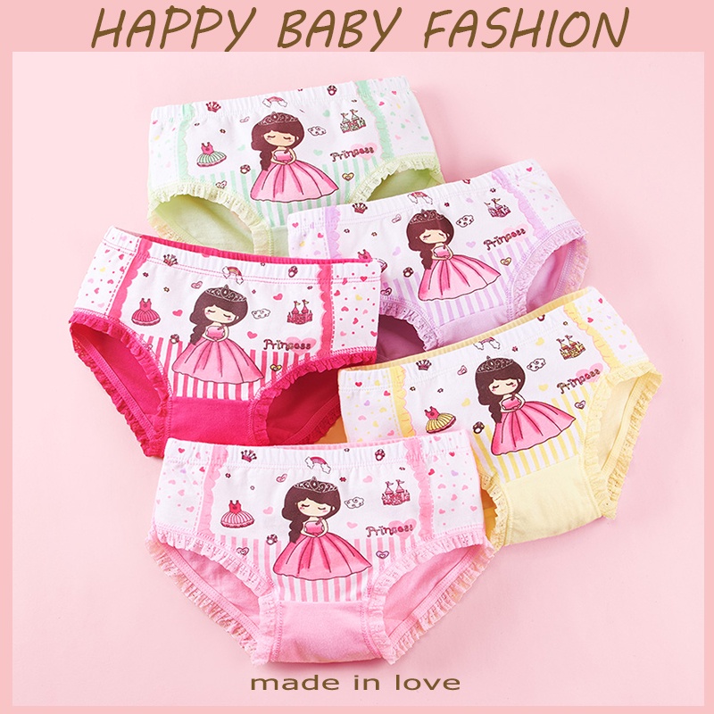 【Happy Baby】2-12Tahun CD010 Celana Dalam Segitiga Anak Perempuan Lucu Fashion Anak